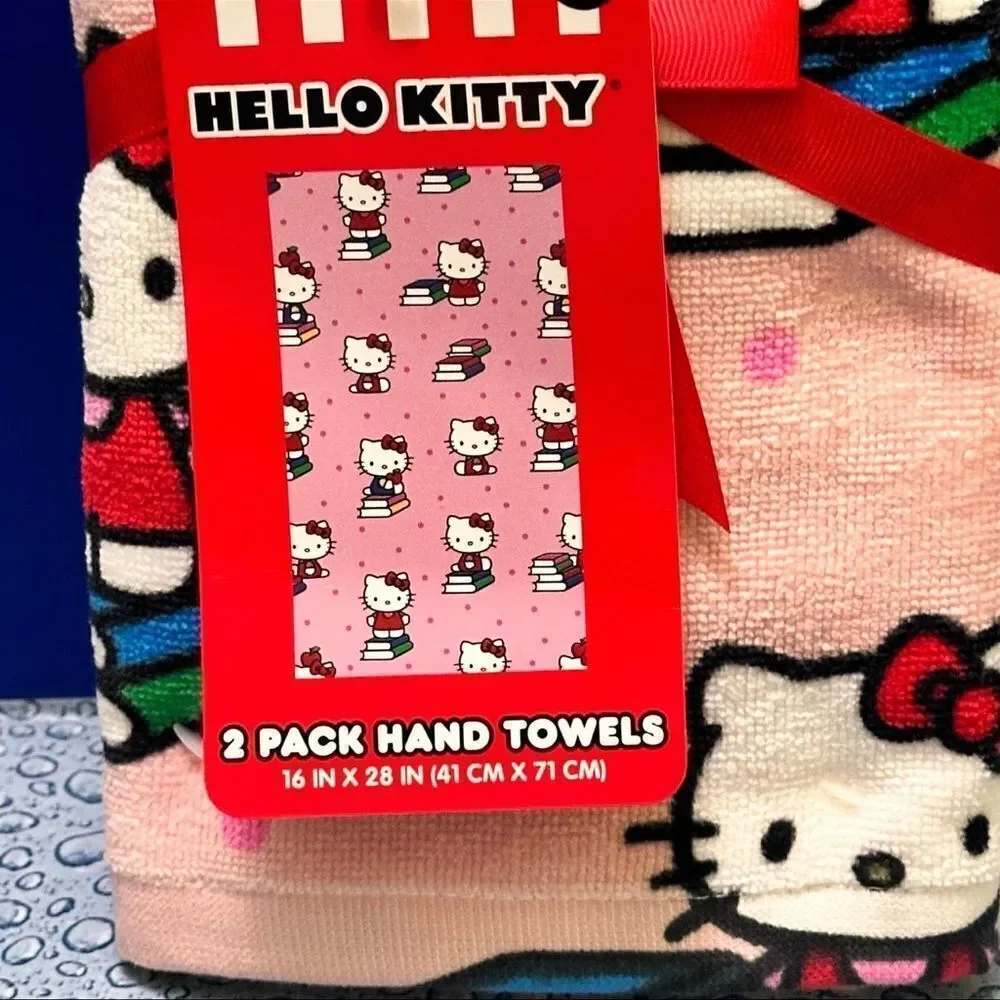 Hello Kitty Pink Hand Towels set